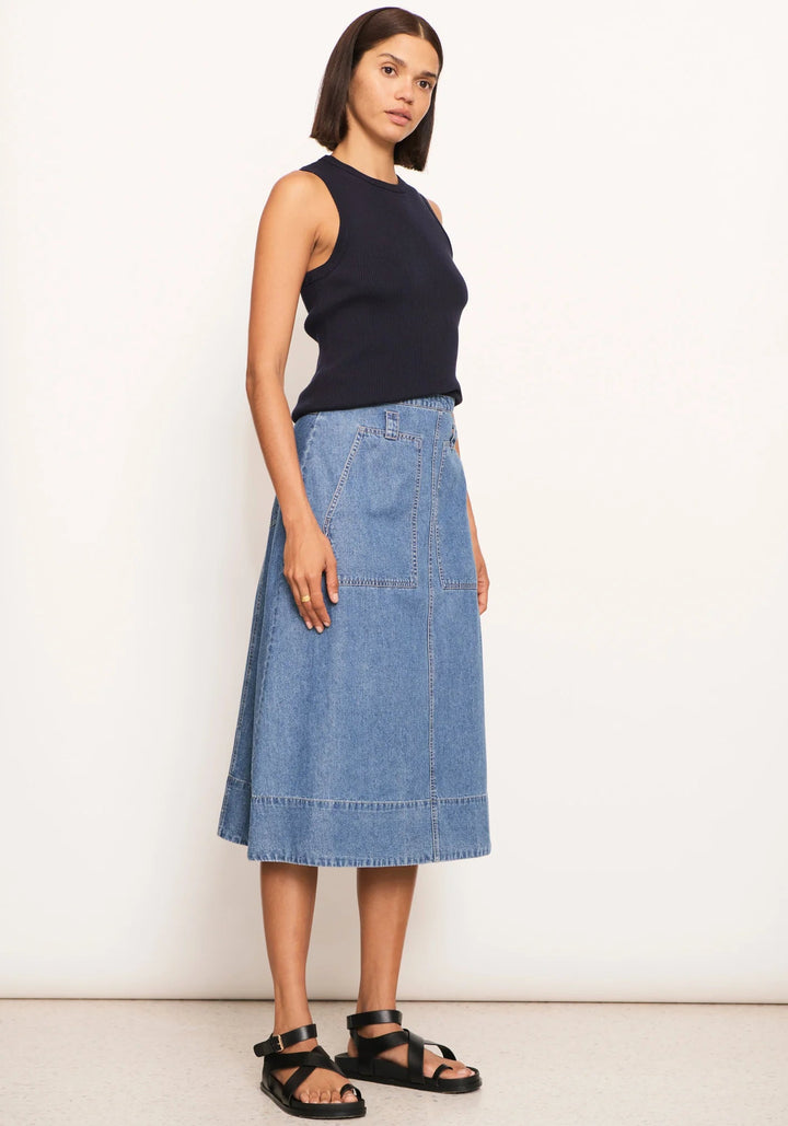 POL Raydel Denim Skirt - Light Wash skirt POL