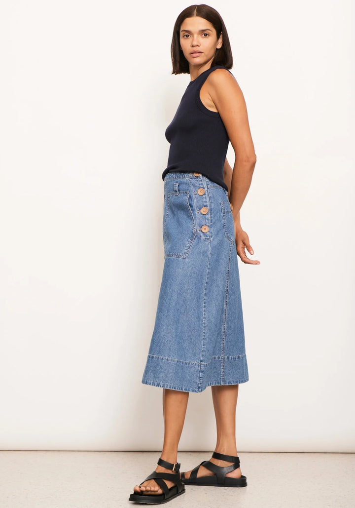 POL Raydel Denim Skirt - Light Wash skirt POL