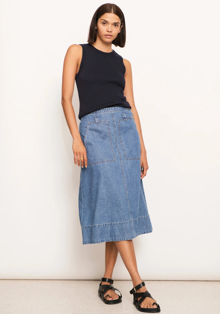 POL Raydel Denim Skirt - Light Wash skirt POL
