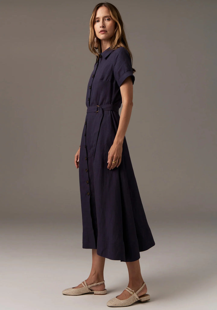 POL Riley Shirt Dress - Slate Dresses POL