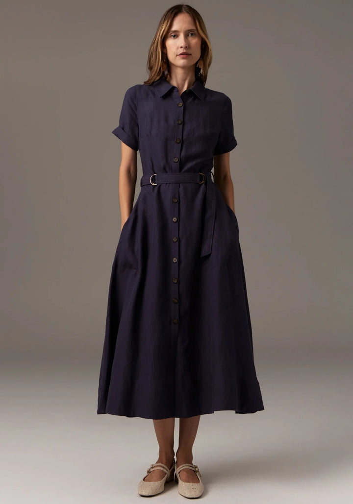 POL Riley Shirt Dress - Slate Dresses POL