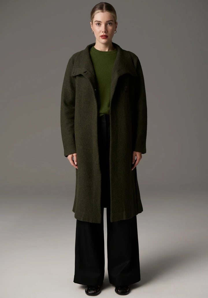 POL Ruben Boiled Merino Draped Coat Coats & Jackets POL