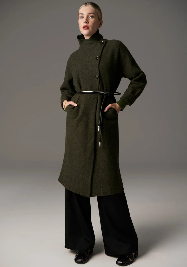 POL Ruben Boiled Merino Draped Coat Coats & Jackets POL