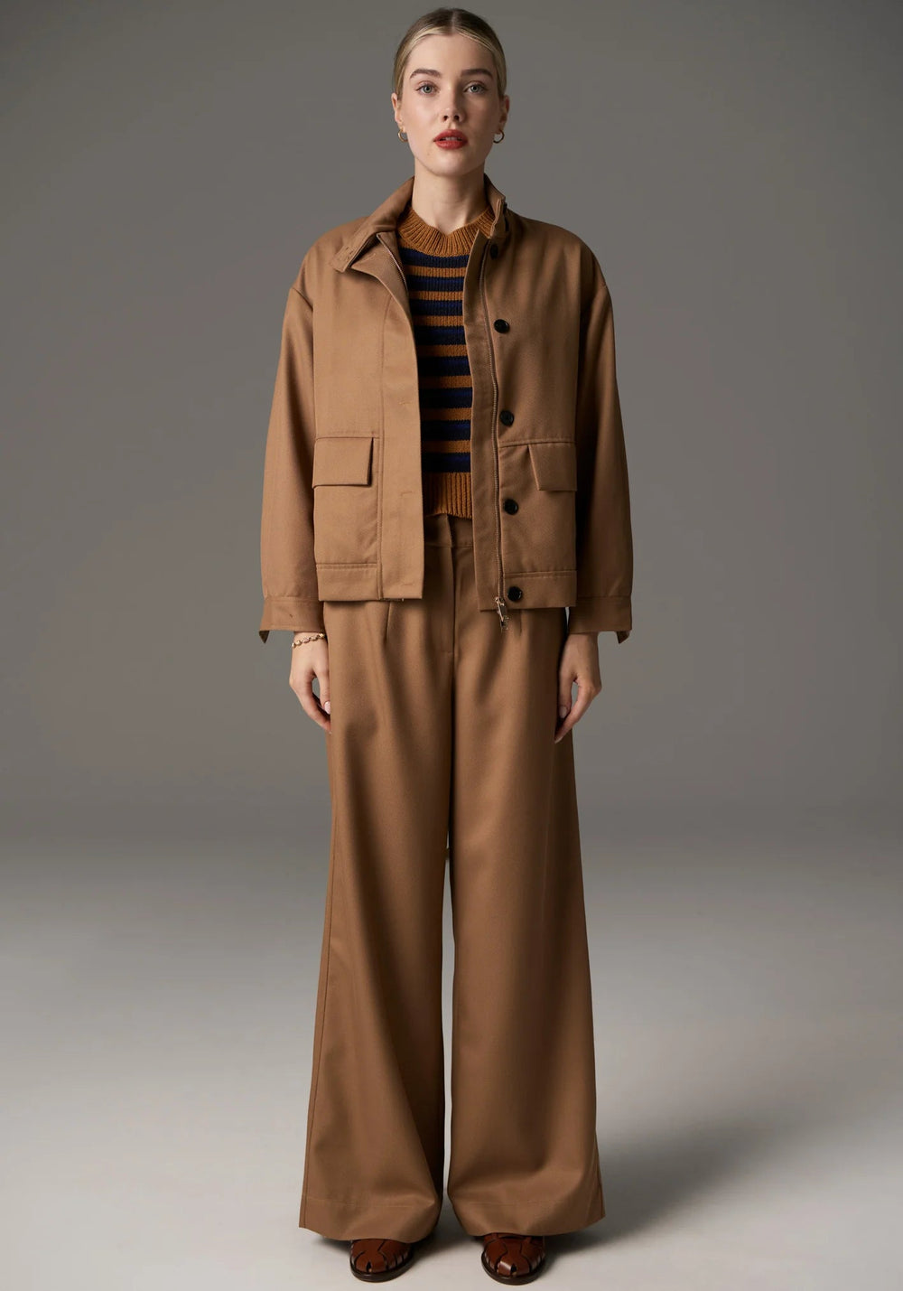 POL Soren Bomber Jacket - Camel Jacket POL