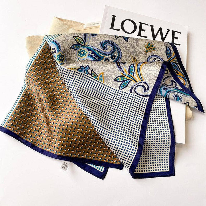 Polka Dot Paisley Pattern Patchwork silk scarf accessories Stanleyandstone