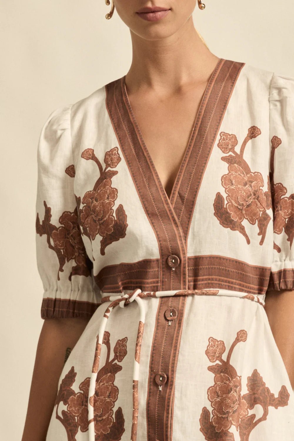 Portrait dress - Coffee Collage Dresses Zoe Kratzmann