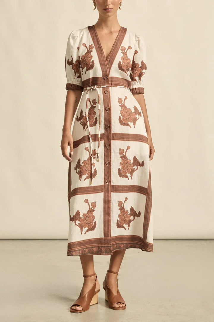 Portrait dress - Coffee Collage Dresses Zoe Kratzmann