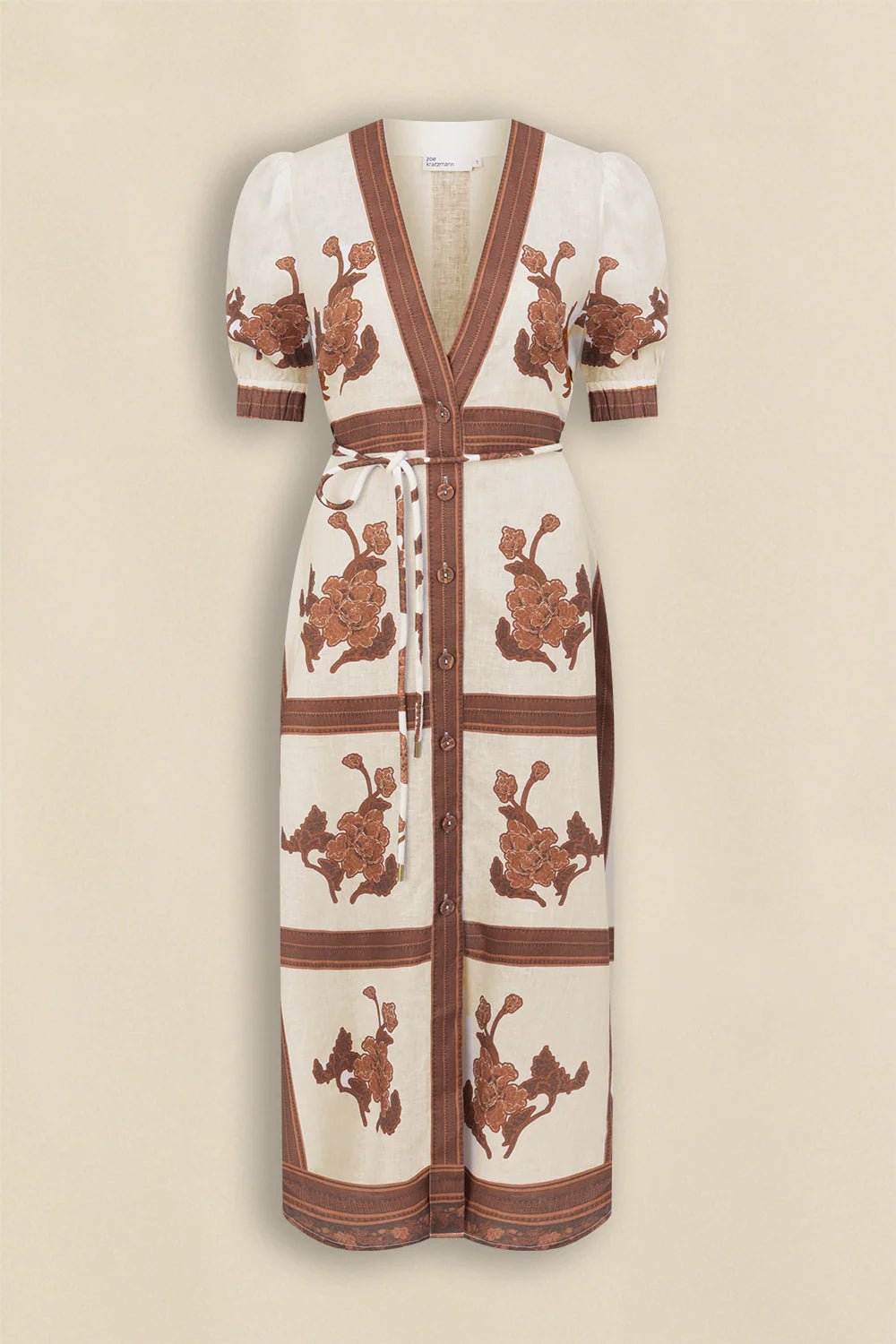 Portrait dress - Coffee Collage Dresses Zoe Kratzmann