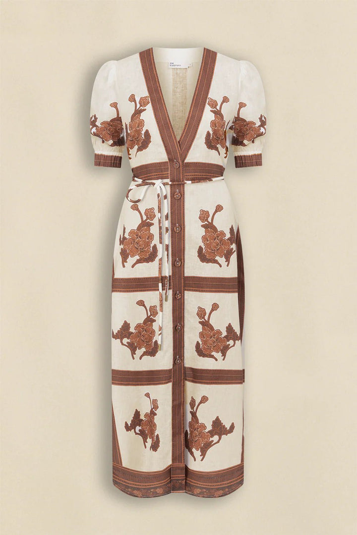 Portrait dress - Coffee Collage Dresses Zoe Kratzmann