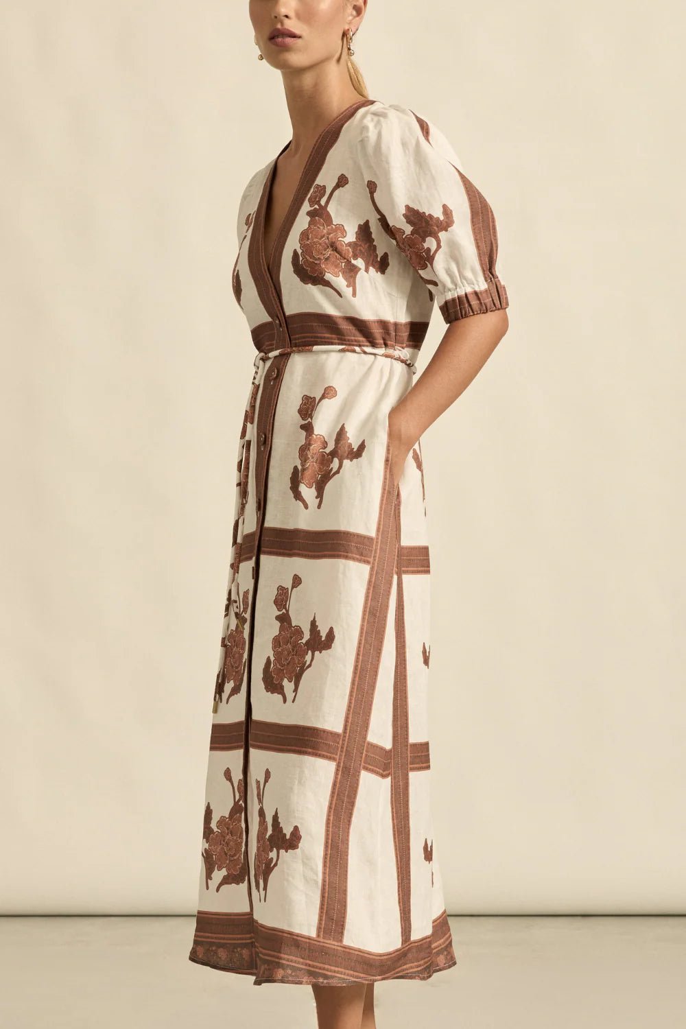 Portrait dress - Coffee Collage Dresses Zoe Kratzmann