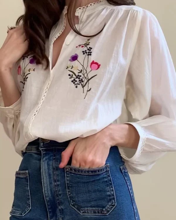 Posie Blouse Chalk Blouse Marie Louise De Monteray