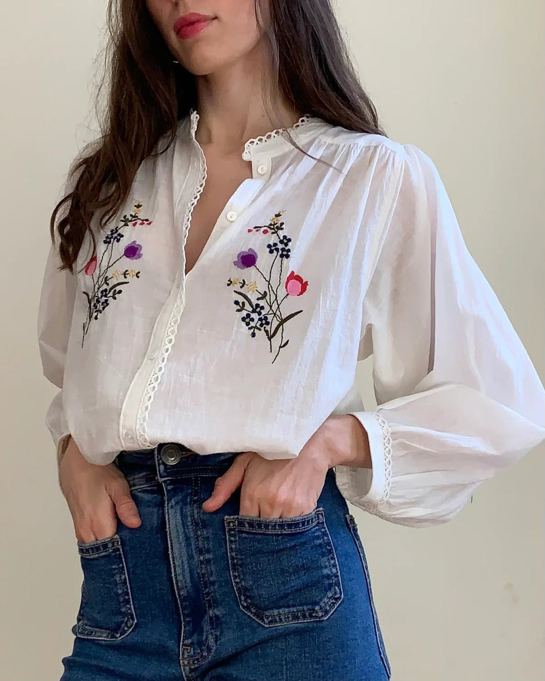 Posie Blouse Chalk Blouse Marie Louise De Monteray