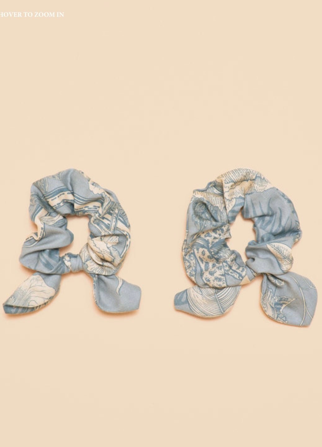 Powder Toille Scrunchies (pack of 2) - Denim hair accessories powder