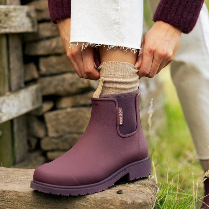 Merry People Bobbi Boot - Dark Cherry Gumboot Merry People