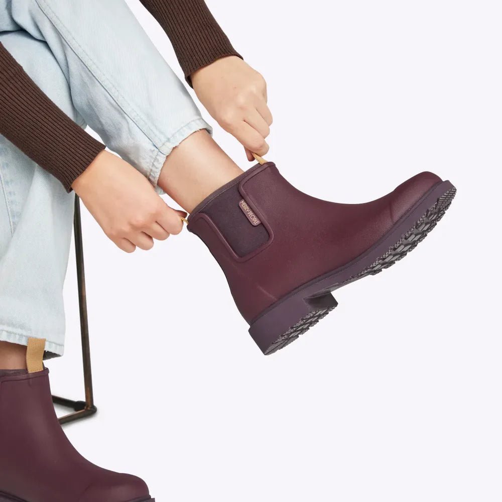 Merry People Bobbi Boot - Dark Cherry Gumboot Merry People