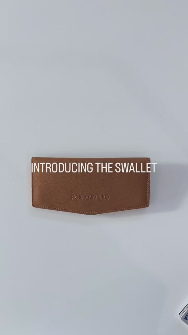 Swallet Wallet - Burgundy Wallet Fox and Leo