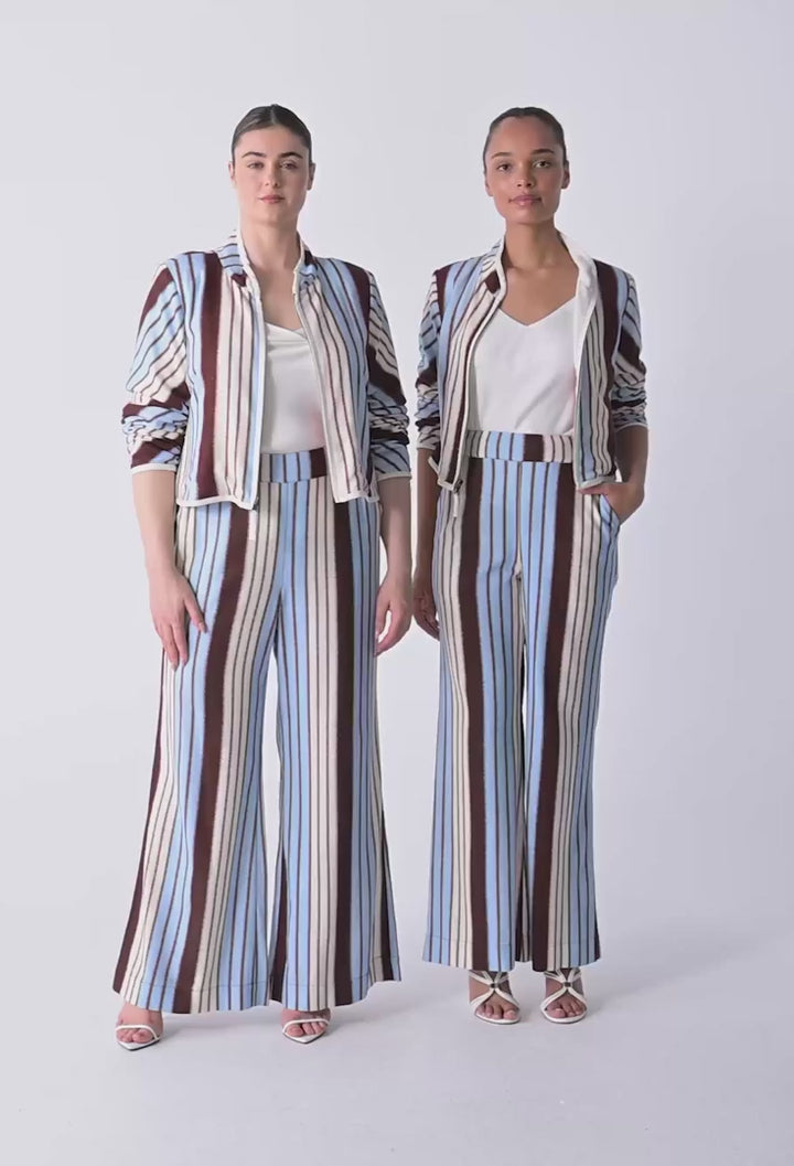 Willow Linen Viscose Pant in Iridescent Stripe pant Once Was