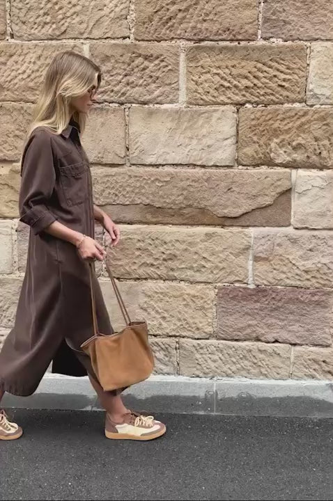 Rae Long Sleeve Midi Dress - Chocolate dress Ceres Life