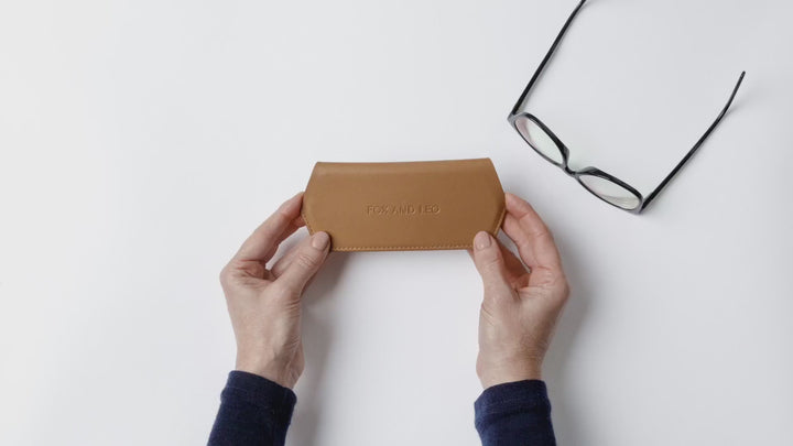 Slimline Glasses Case - Navy glasses case Fox and Leo