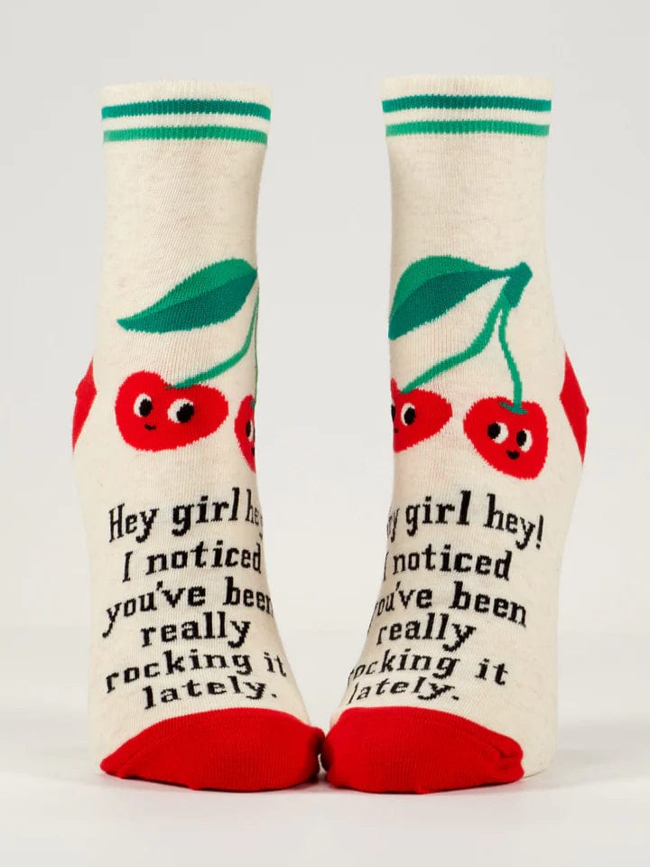 Hey Girl Hey Ankle Socks – Women's Fun Socks by BlueQ Blue Q Socks