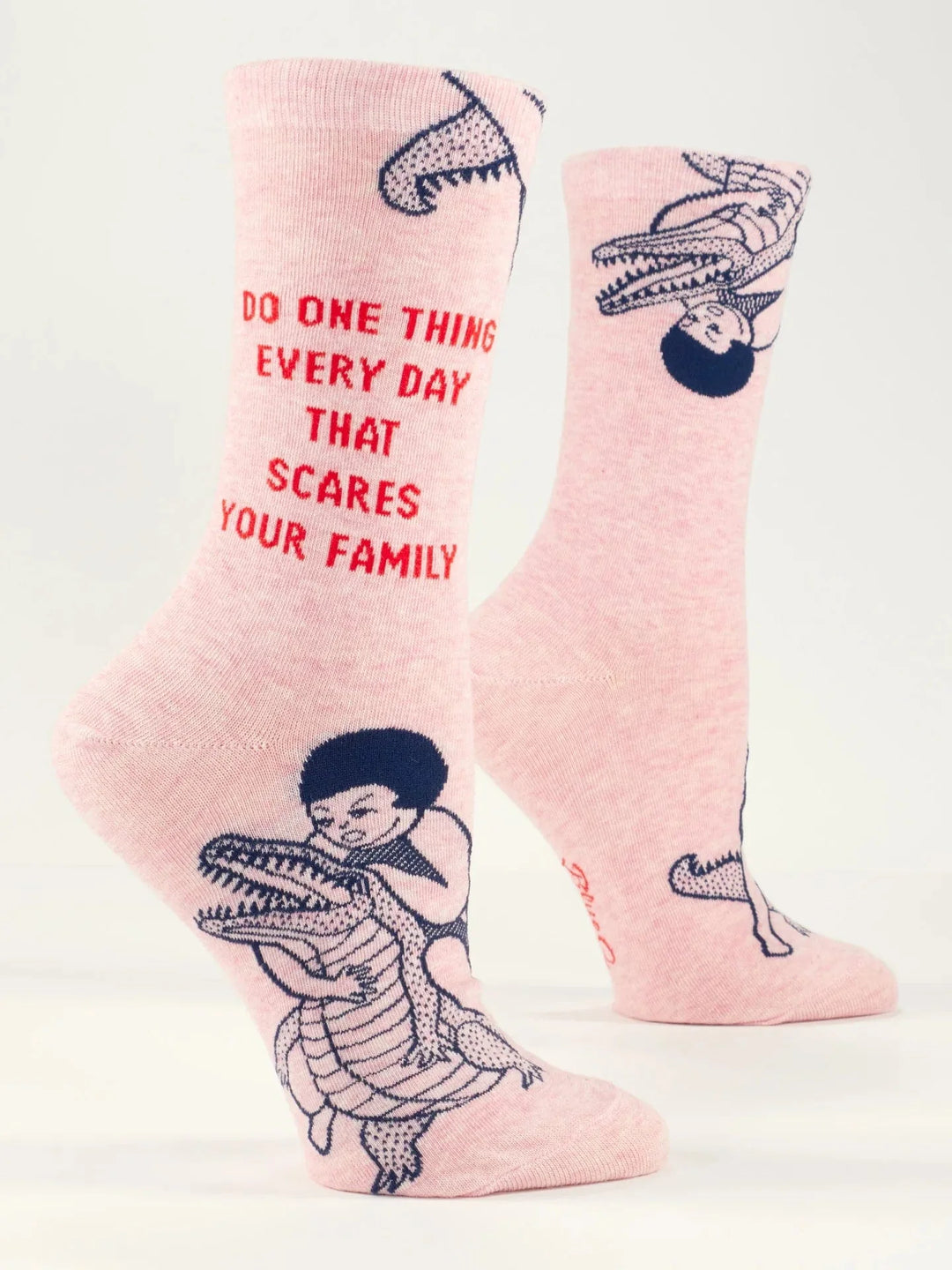 Scares Your Family Women's Socks Crew by BlueQ Blue Q Socks