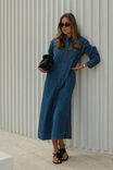Rae Long Sleeve Midi Dress - fresh indigo Dress Ceres Life XS