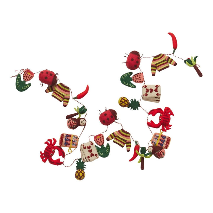 Raffaella Felt Bunting Christmas Sage & Clare