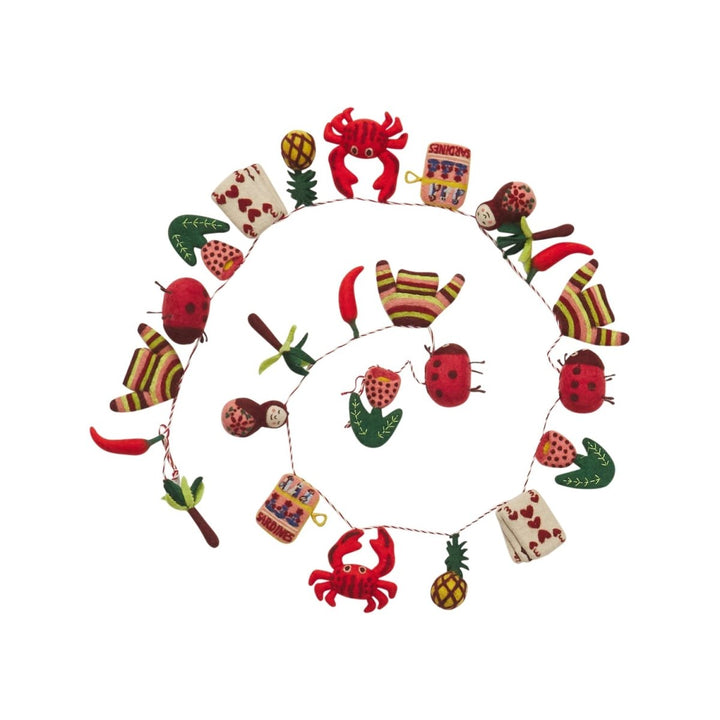 Raffaella Felt Bunting Christmas Sage & Clare