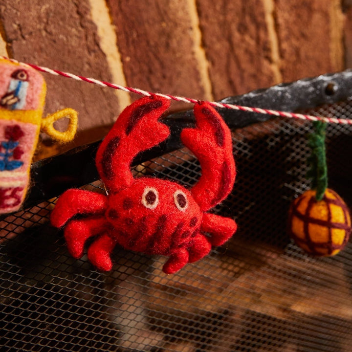 Raffaella Felt Bunting Christmas Sage & Clare