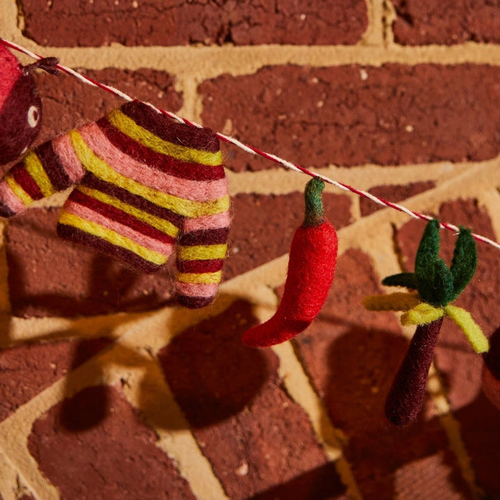 Raffaella Felt Bunting Christmas Sage & Clare