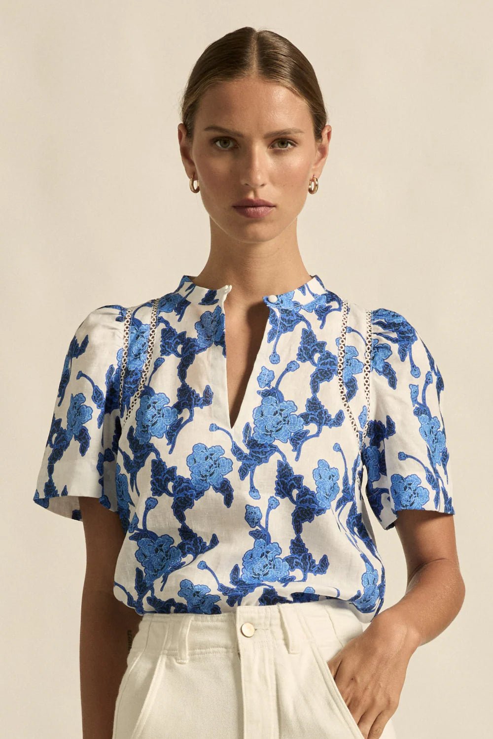 recollect top - Azure Bouquet blouse Zoe Kratzmann