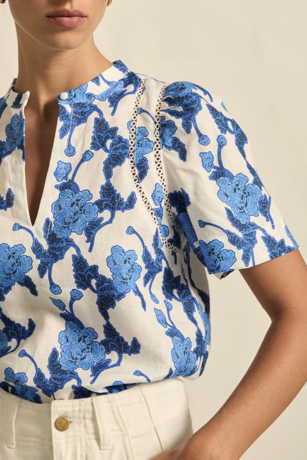 recollect top - Azure Bouquet blouse Zoe Kratzmann