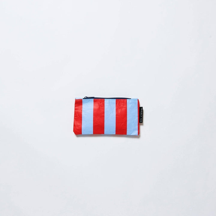 Red Blue Stripe Tiny Zip Pouch Project Ten Pty Ltd