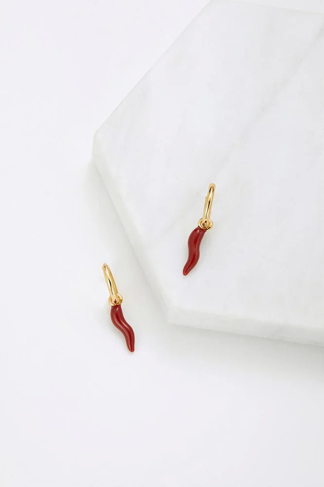 Red Chilli Earing Gold earing Zafino Jewellery