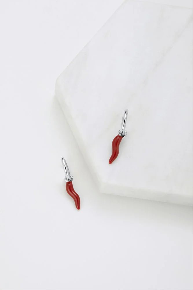 Red Chilli Earing Silver earing Zafino Jewellery
