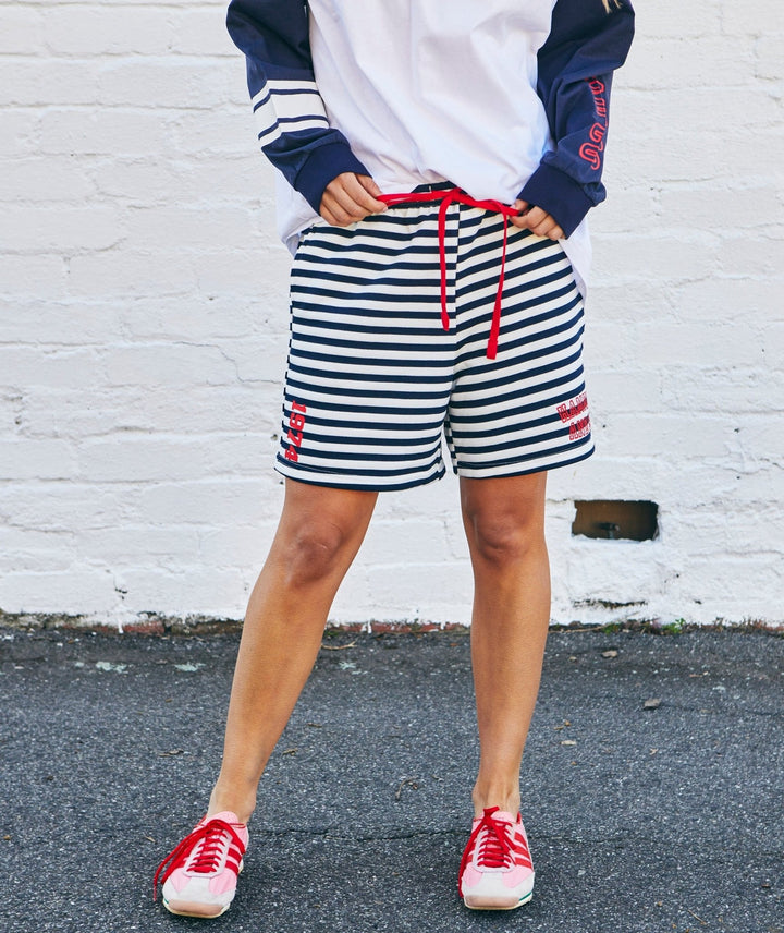 RETRO STRIPE SHORTS - NAVY/WHITE Shorts hammill & Co