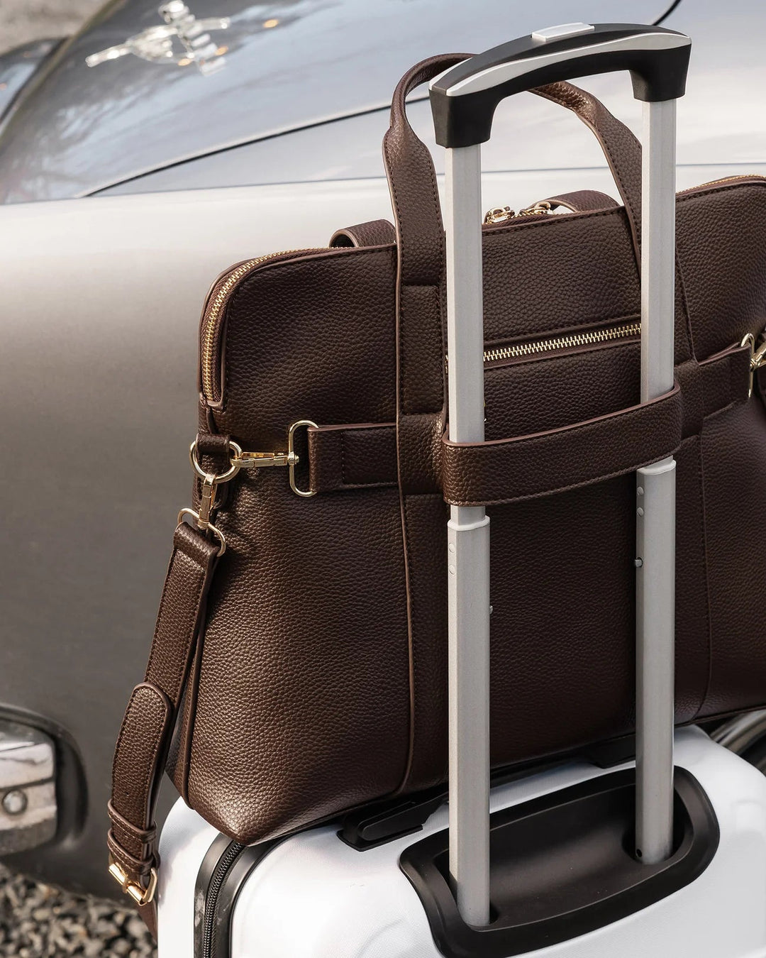 Rhodes Laptop Bag - Chocolate Handbag Louenhide