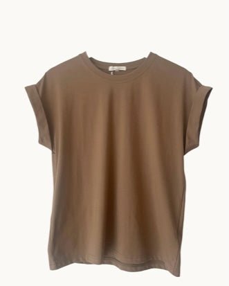 Rhodes Tee Shirt - Mocha Tee shirt Little Lies