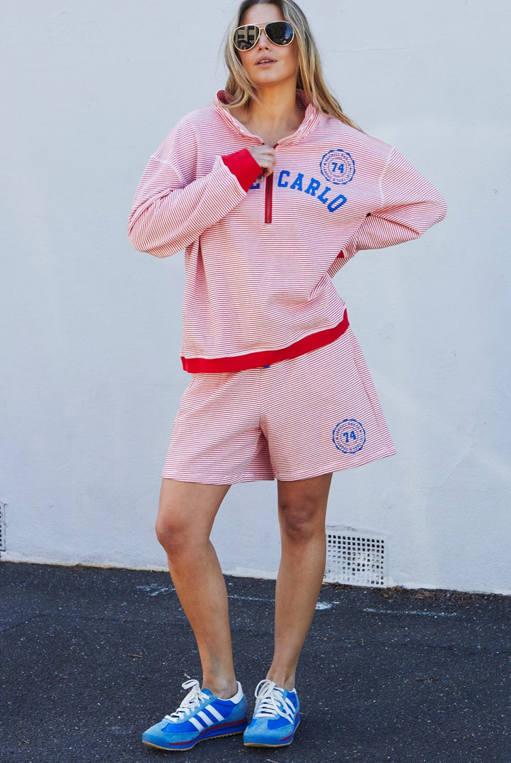 RIVIERA RED STRIPE SWEAT - RED/WHITE STRIPE - Stanleyandstone