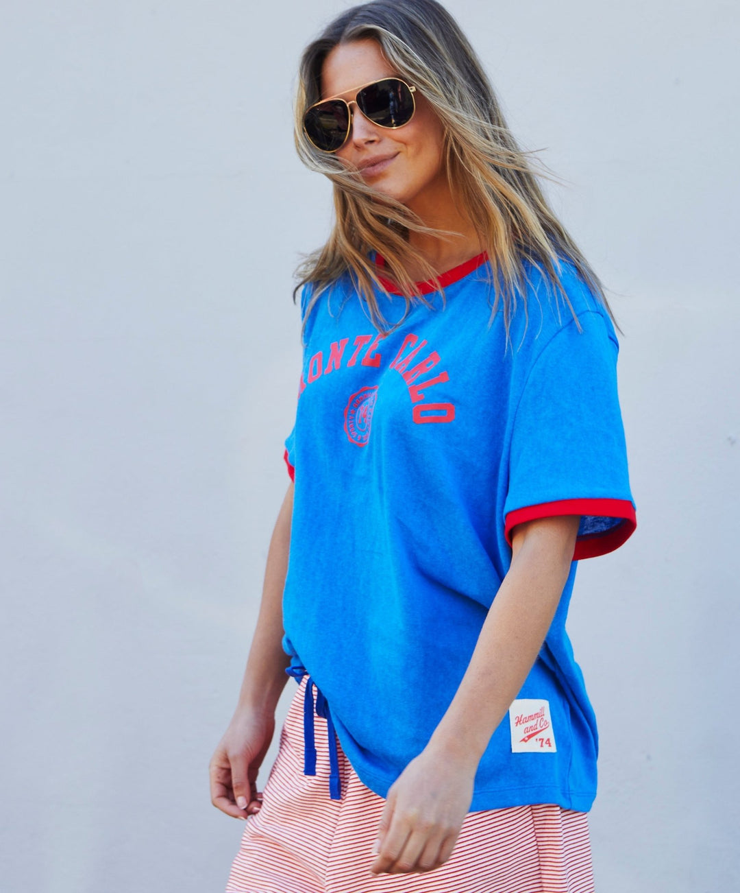 RIVIERA TEE - BLUE/RED - Stanleyandstone