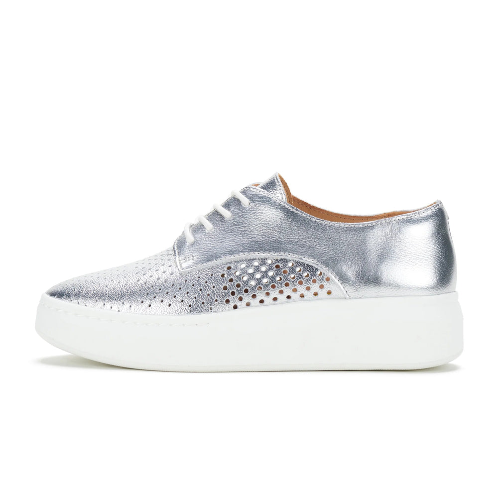 ROLLIE Derby City Punch Silver Shoes Rollie