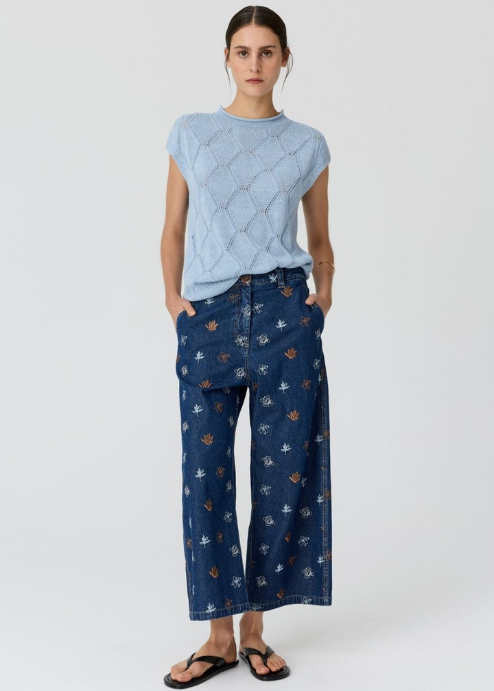 Rosin Cable Knit - Blue - Stanleyandstone