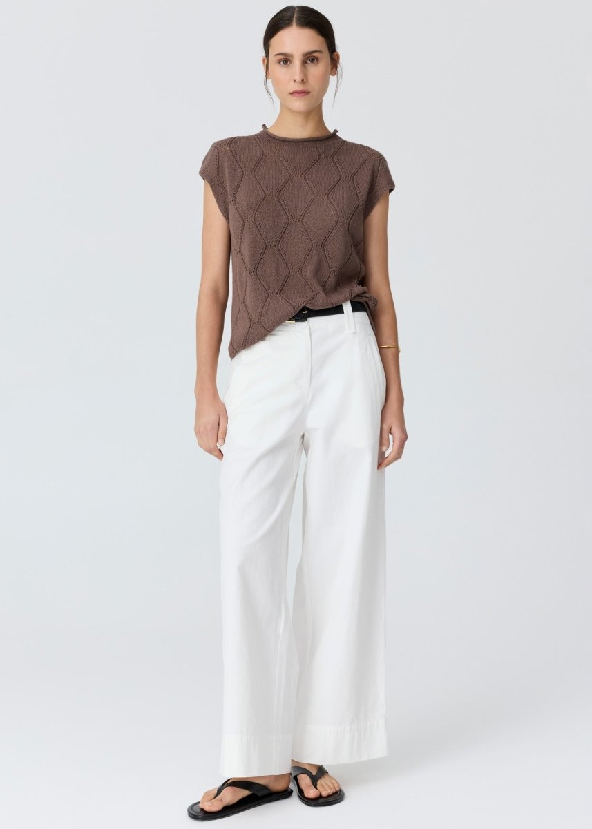 Rosin Cable Knit - Choc t-shirt POL