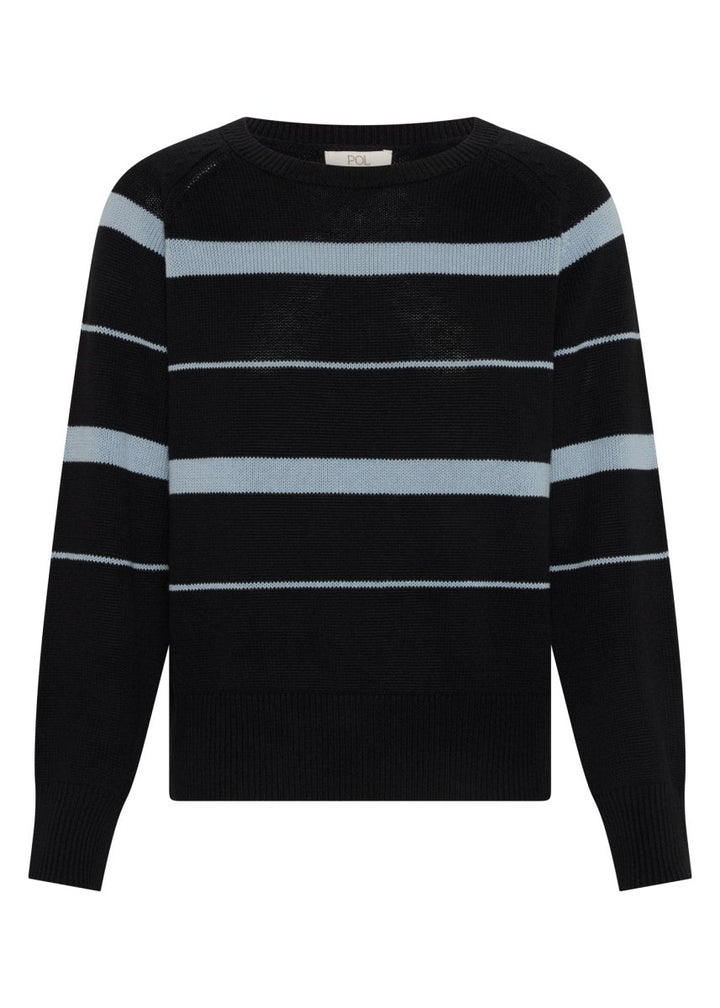 Rosin Stripe Knit - Black / Blue knit POL
