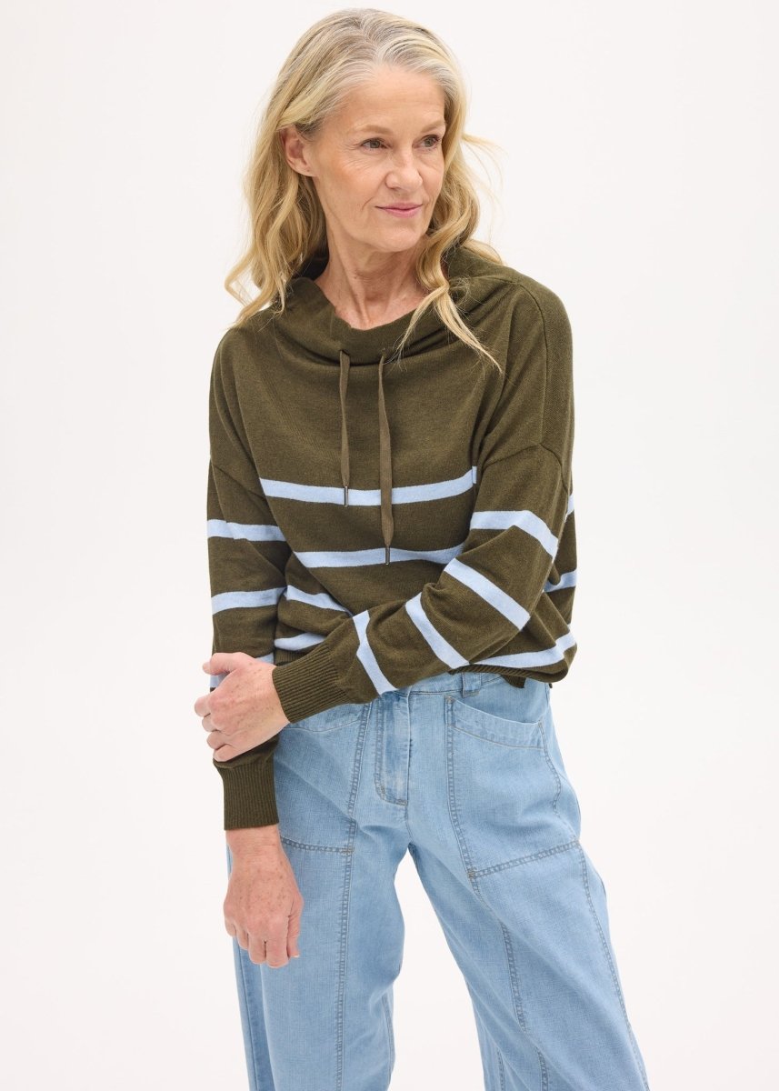 Rowan Drawcord Knit - Green / Blue Knit POL