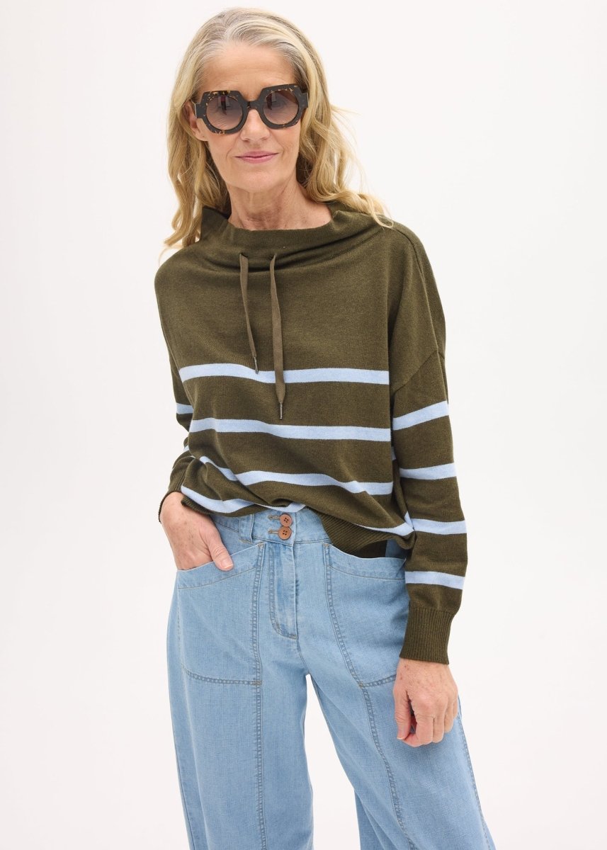 Rowan Drawcord Knit - Green / Blue Knit POL
