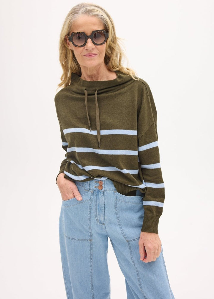 Rowan Drawcord Knit - Green / Blue Knit POL