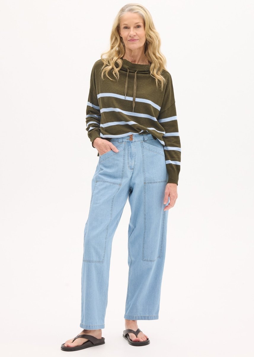 Rowan Drawcord Knit - Green / Blue Knit POL