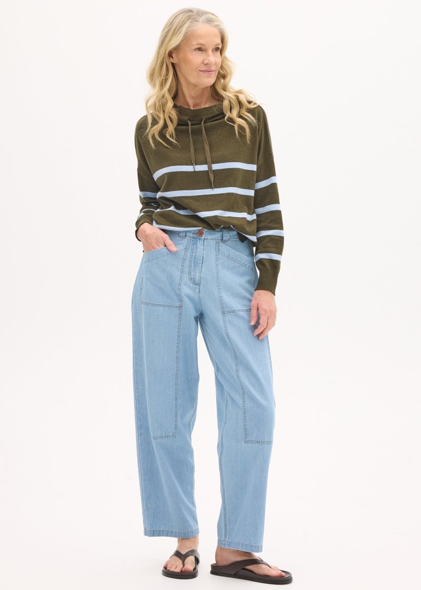 Rowan Drawcord Knit - Green / Blue Knit POL