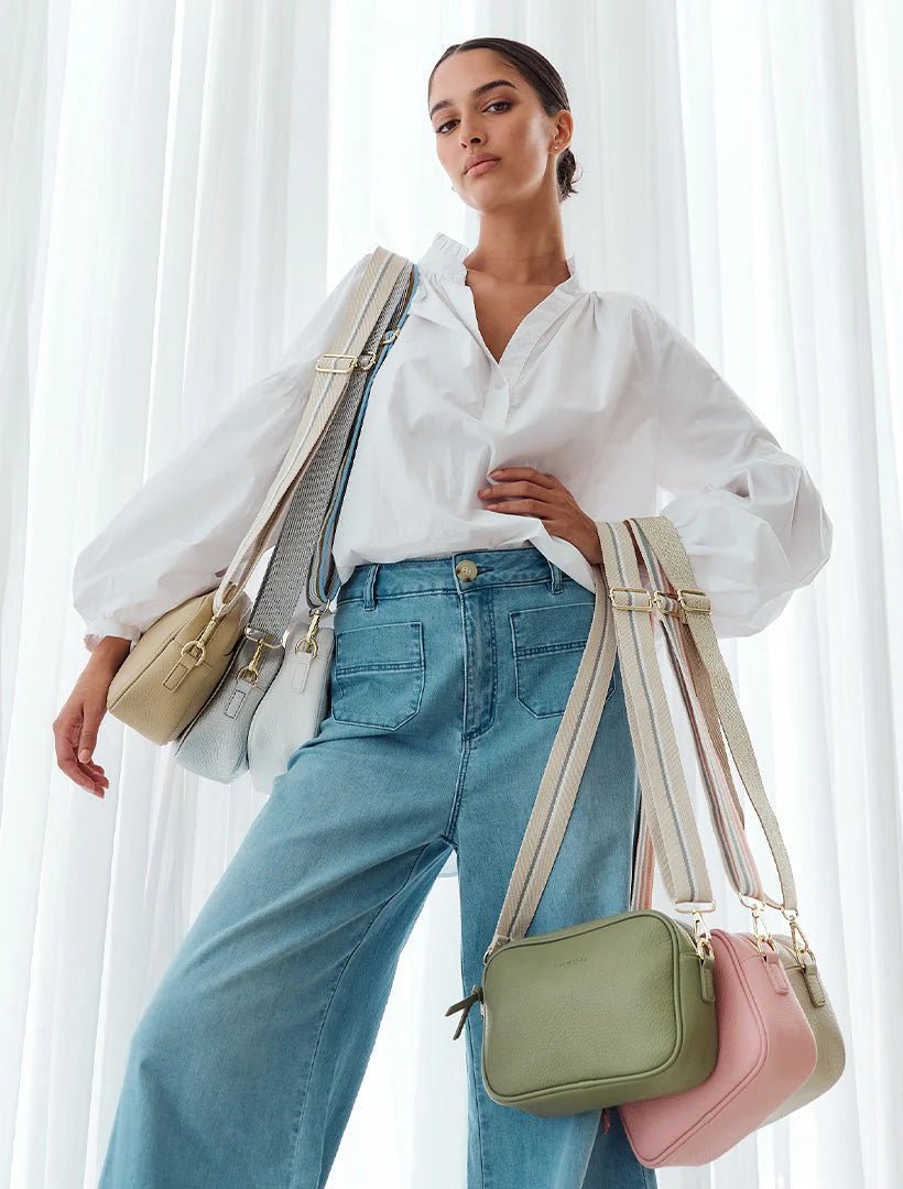 Ruby Cross Body Bag - White Bags zjoosh